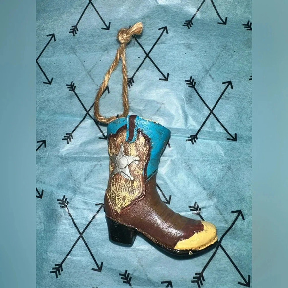 Country Western Cowboy Boot Ornaments - Picture 2 of 8